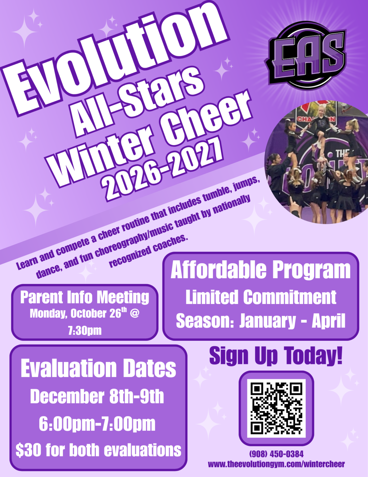Winter Cheer Eval Dates
